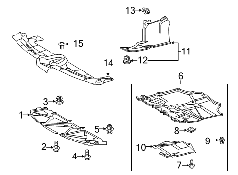 2019 Toyota Corolla Splash Shields Diagram