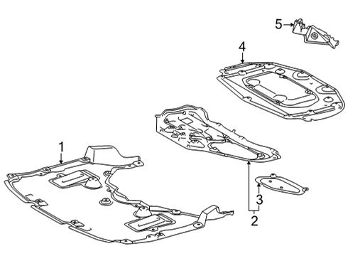 2022 Toyota Mirai Splash Shields Diagram