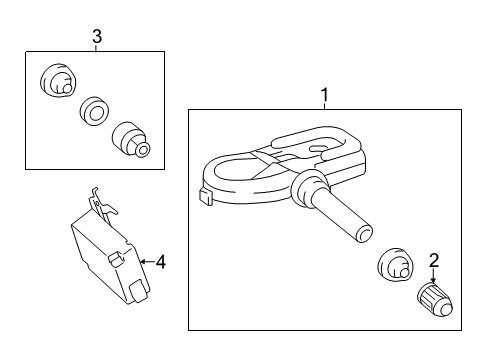 2015 Toyota RAV4 Valve Sub-Assembly, Tire Diagram for 42607-0R010