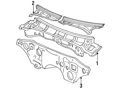 1989 Toyota Cressida Cowl Diagram