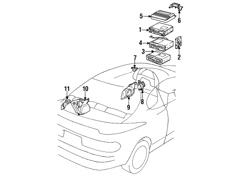 1991 Toyota Celica Speaker Assy, Rear Diagram for 86160-20790