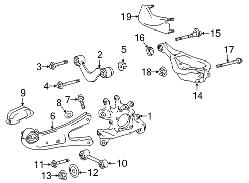 2022 Toyota Highlander Rear Suspension, Control Arm, Ride Control, Stabilizer Bar Diagram 4 - Thumbnail