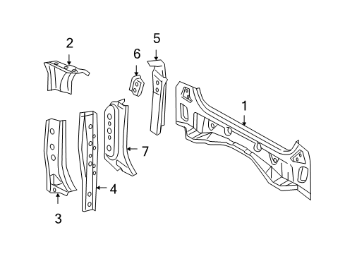 2005 Scion xB Panel, Body Lower Back, Outer Diagram for 58371-52140