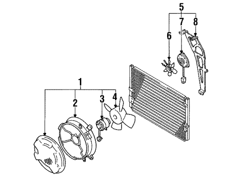 1992 Toyota Cressida Cooling System, Radiator, Water Pump, Cooling Fan Diagram 1 - Thumbnail