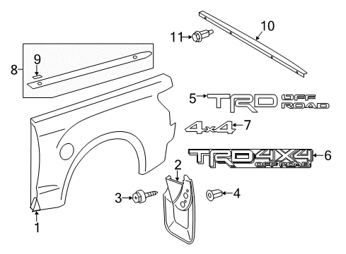 2017 Toyota Tundra Exterior Trim - Pick Up Box Diagram 2 - Thumbnail