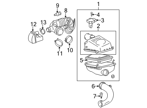 2007 Scion tC Inlet, Air Cleaner Diagram for 17751-28050