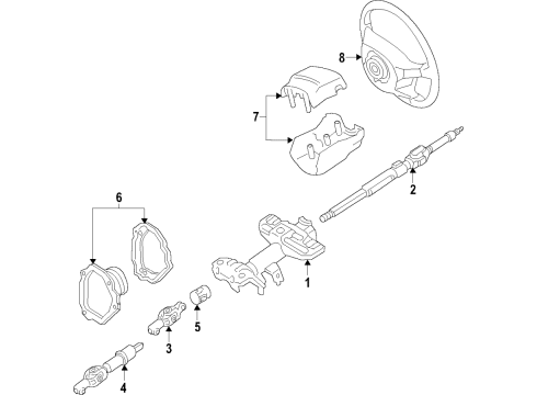 1998 Toyota Camry Steering Column & Wheel, Steering Gear & Linkage Diagram 1 - Thumbnail