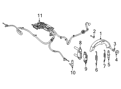 2022 Toyota Mirai ACTUATOR Assembly, PARKI Diagram for 46300-62010