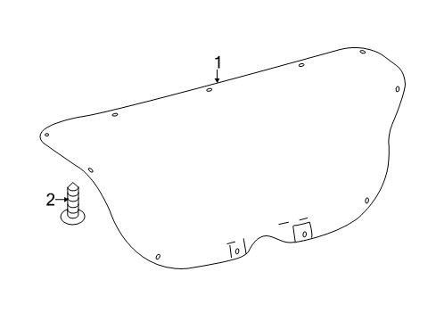 2017 Toyota Corolla Interior Trim - Trunk Lid Diagram