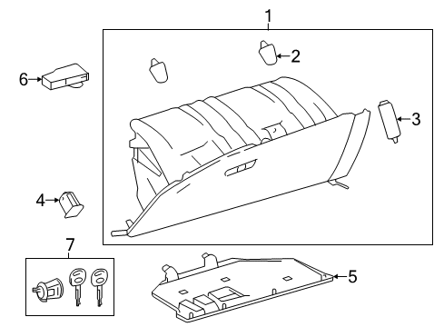 2019 Toyota Highlander Glove Box Diagram