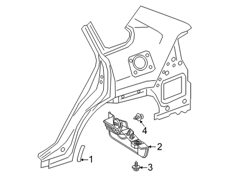 2021 Toyota Venza Exterior Trim - Quarter Panel Diagram