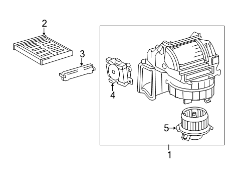 2018 Toyota Avalon Blower Motor & Fan Diagram