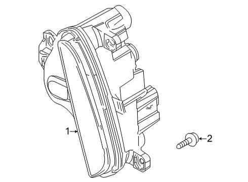 2021 Toyota RAV4 Prime Fog Lamps Diagram