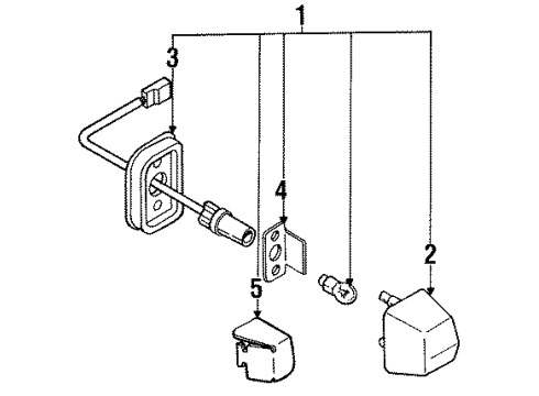 1988 Toyota Corolla License Lamps Diagram