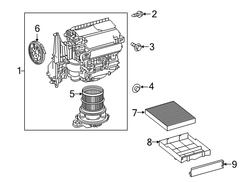 2019 Toyota RAV4 Blower Motor & Fan Diagram