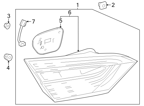 2020 Toyota Camry Backup Lamps Diagram 1 - Thumbnail