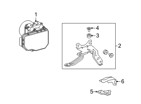 2010 Toyota Matrix ACTUATOR Assembly, Brake Diagram for 44050-02321