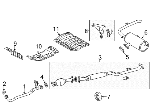 2018 Toyota Sienna Exhaust Components Diagram