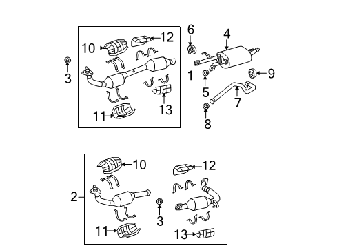 2008 Toyota Tundra Exhaust Components Diagram 5 - Thumbnail