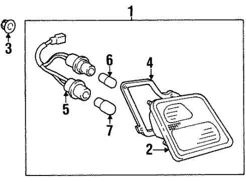 1999 Toyota Avalon Lamp Assy, Back Up, LH Diagram for 81680-AC010