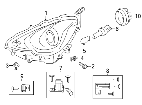 2015 Toyota Prius C Headlamps Diagram