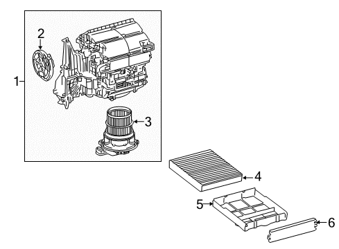 2020 Toyota Camry Blower Motor & Fan, Air Condition Diagram 2 - Thumbnail