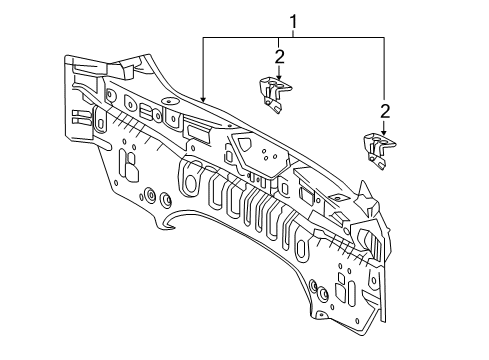 2019 Toyota Prius Prime Rear Body Diagram