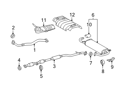 2015 Toyota Venza Exhaust Components Diagram 1 - Thumbnail