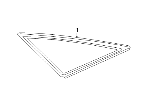 2019 Toyota Avalon Quarter Panel - Glass & Hardware Diagram