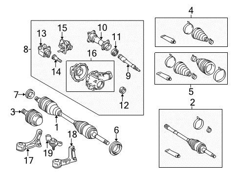 2004 Toyota Tundra Carrier & Front Axles Diagram