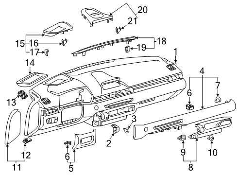 2020 Toyota GR Supra Instrument Panel, Body Diagram 3 - Thumbnail