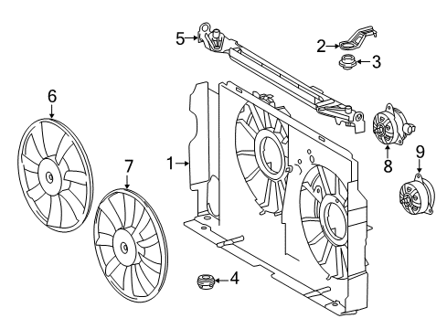 2014 Toyota RAV4 Cooling System, Radiator, Water Pump, Cooling Fan Diagram 1 - Thumbnail