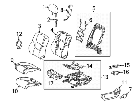 2023 Toyota Tundra Driver Seat Components Diagram 1 - Thumbnail