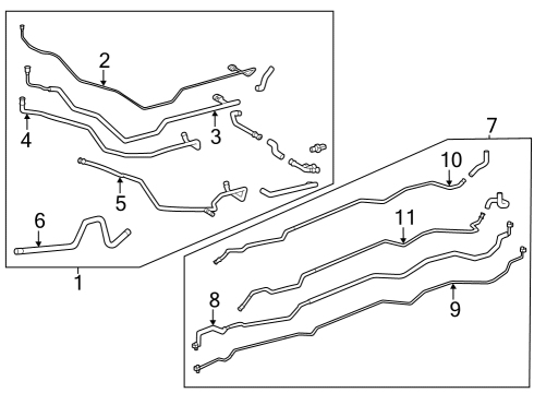 2024 Toyota Grand Highlander Rear A/C Lines Diagram