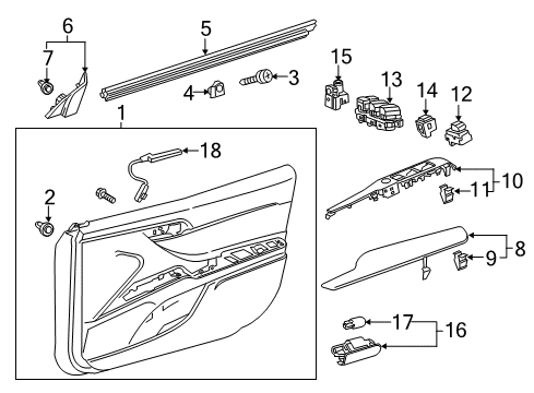 2021 Toyota Camry Outside Rear Mirror Assembly Diagram for 87940-06840