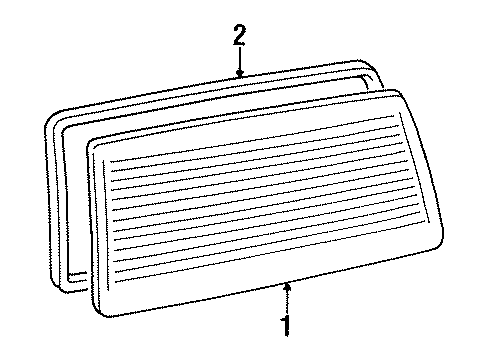 1997 Toyota Land Cruiser Lift Gate - Glass & Hardware Diagram