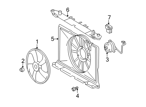 2013 Toyota Matrix Cooling System, Radiator, Water Pump, Cooling Fan Diagram