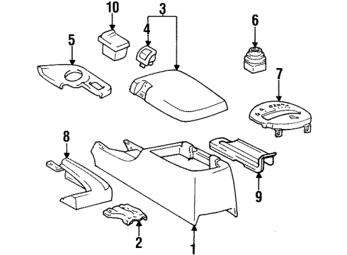 1994 Toyota Supra Center Console Diagram