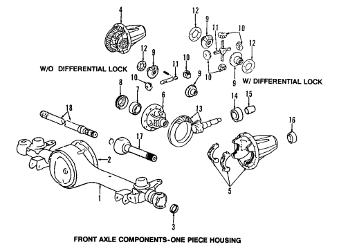 1991 Toyota Land Cruiser Front Axle Shaft, Inner Diagram for 43411-60090