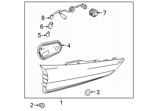 2022 Toyota Highlander Backup Lamps Diagram