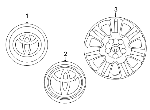 2004 Toyota Solara Wheel Covers & Trim Diagram