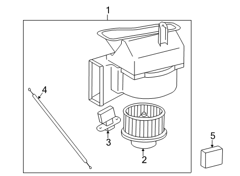 1998 Toyota Camry Blower Motor & Fan Diagram