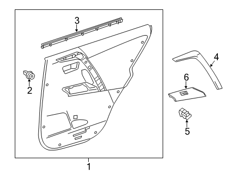 2014 Toyota RAV4 Panel Assembly, Rear Door Diagram for 67640-0R060-C2