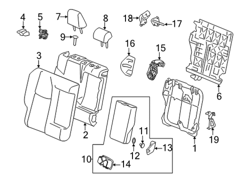 2021 Toyota Venza COVER SUB-ASSY, RR S Diagram for 71077-48K60-B2