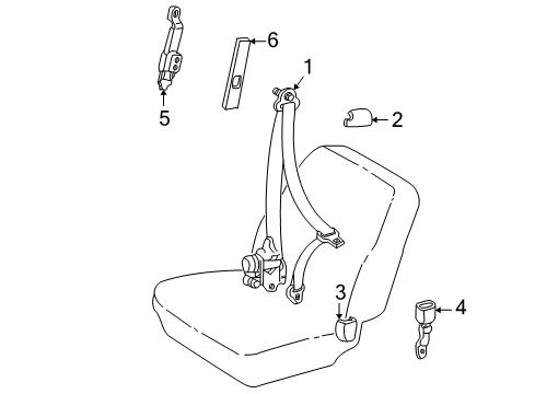 2008 Toyota Matrix Seat Belt Diagram