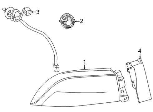 2021 Toyota Mirai Lens & Housing, Passenger Side Diagram for 81551-62101