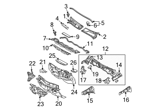 2009 Toyota Prius RETAINER, Door WEATHERSTRIP Diagram for 67867-12150