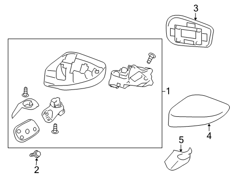 2014 Scion FR-S Outside Mirrors Diagram