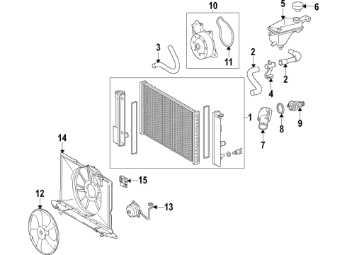 2018 Toyota Corolla iM Fan Diagram for 16361-22100