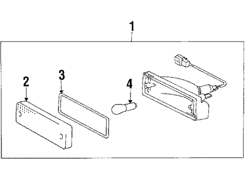 1985 Toyota Camry Lamp Assy, Front Turn Signal, LH Diagram for 81520-80015